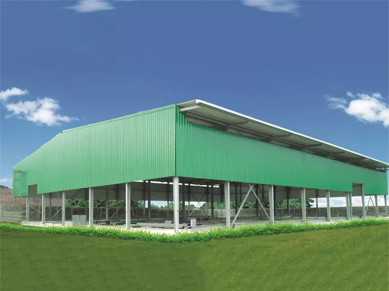 ساختمان انبار فلزی prefab سازگار با محیط زیست