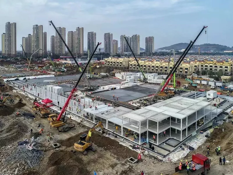 ساختمان بیمارستان سازه فولادی مدولار