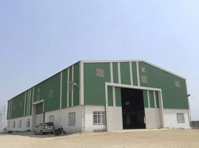 ساختمان انبار فلزی prefab عملی و زیبا